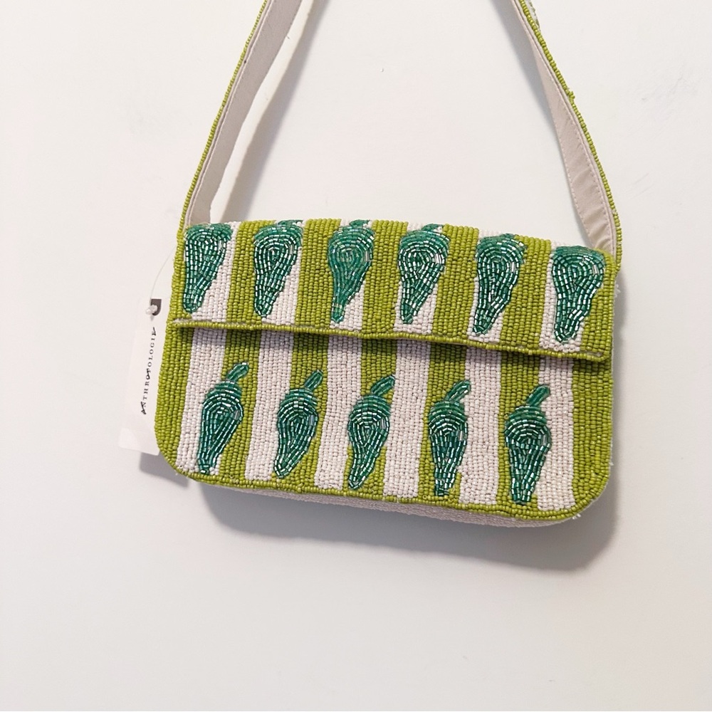 Anthropologie The Fiona Beaded Bag: Food & Drink Edition Jalapeno - Picture 5 of 8